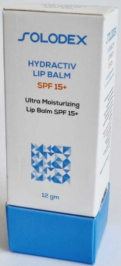 Solodex hydractiv lip balm spf 15+ 12 gm